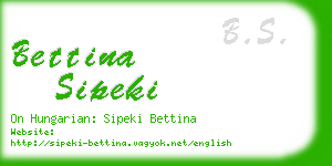 bettina sipeki business card